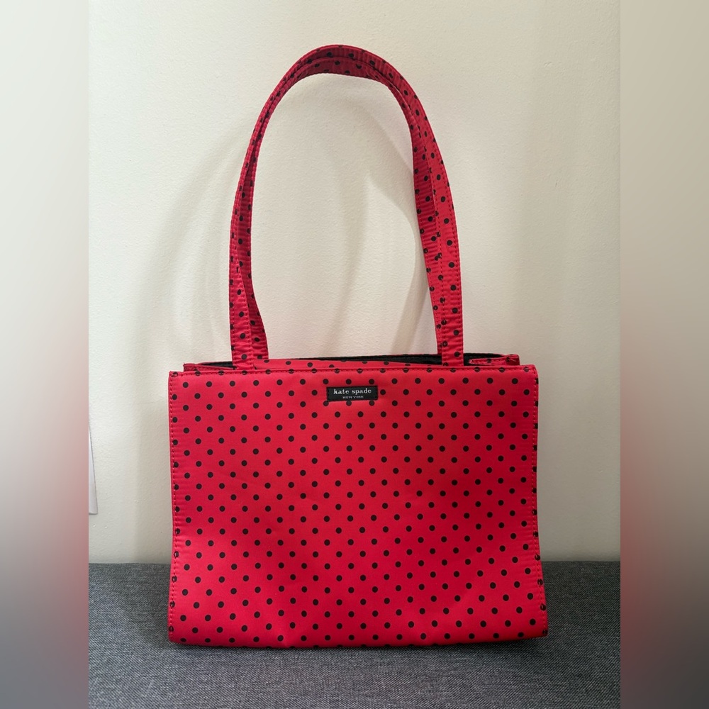 Kate Spade Sam Red Polka Dot Tote - Vintage!